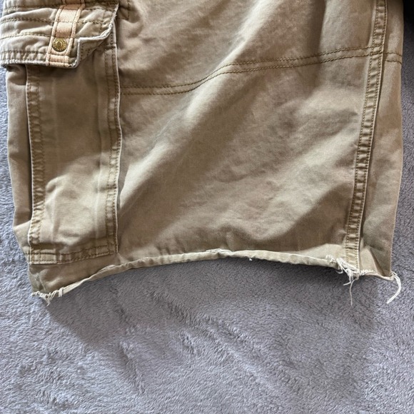 Vintage Y2K Cargo Shorts Mens 36 Brown Old Navy Military Baggy Standard Issue - Picture 9 of 16